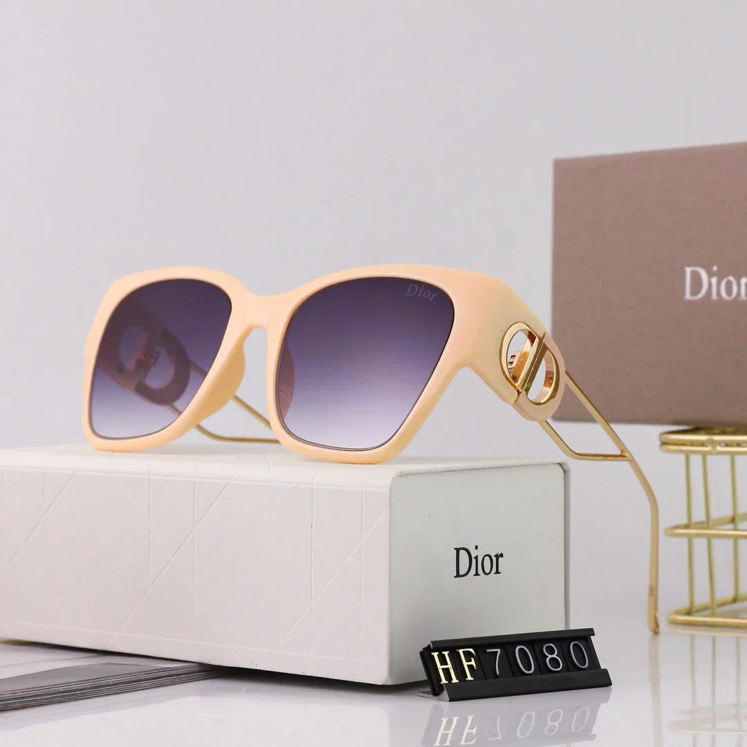 Large frame fashionable cat-eye sunglasses