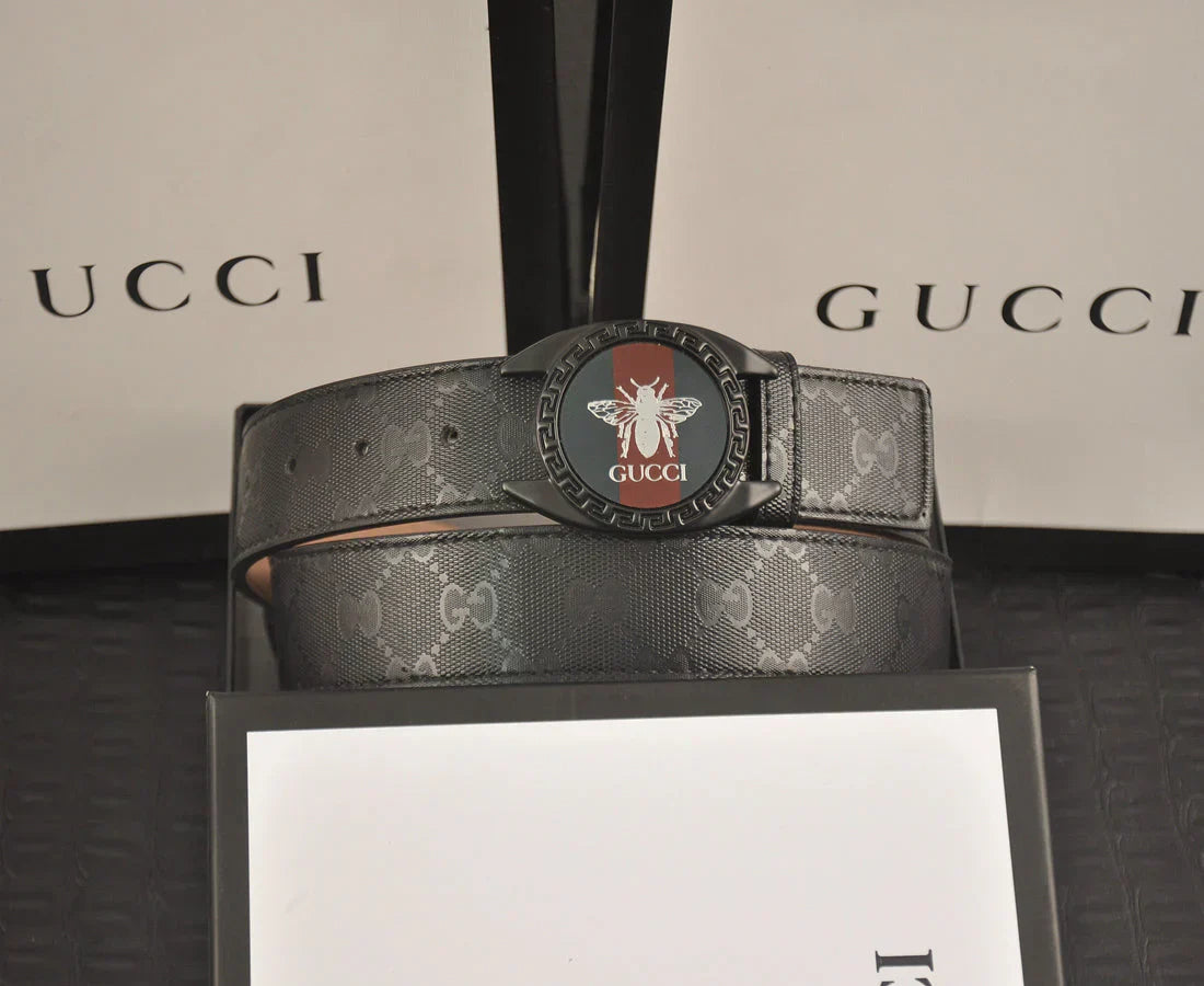 2 Colors printed letter leather belt
