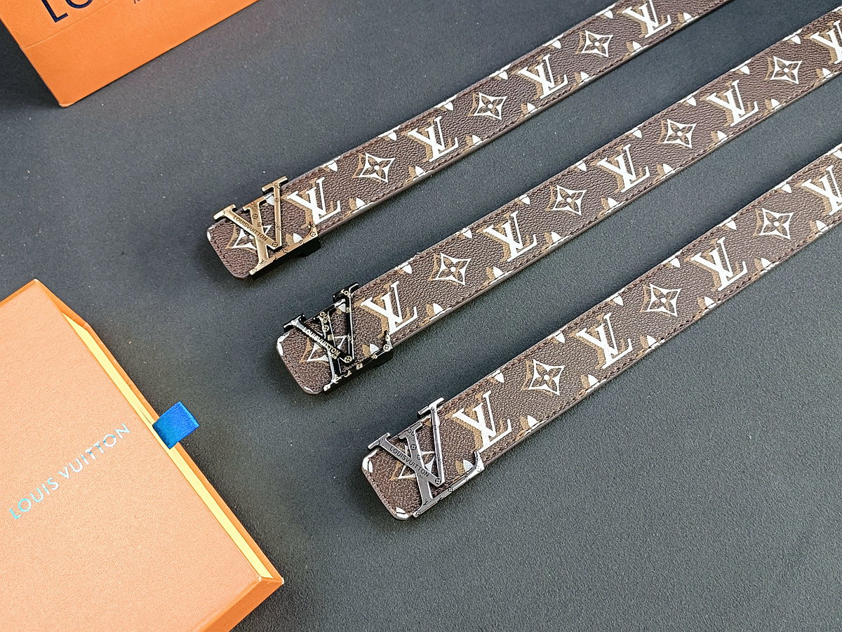 3 Colors four-leaf clover double shadow printed belt