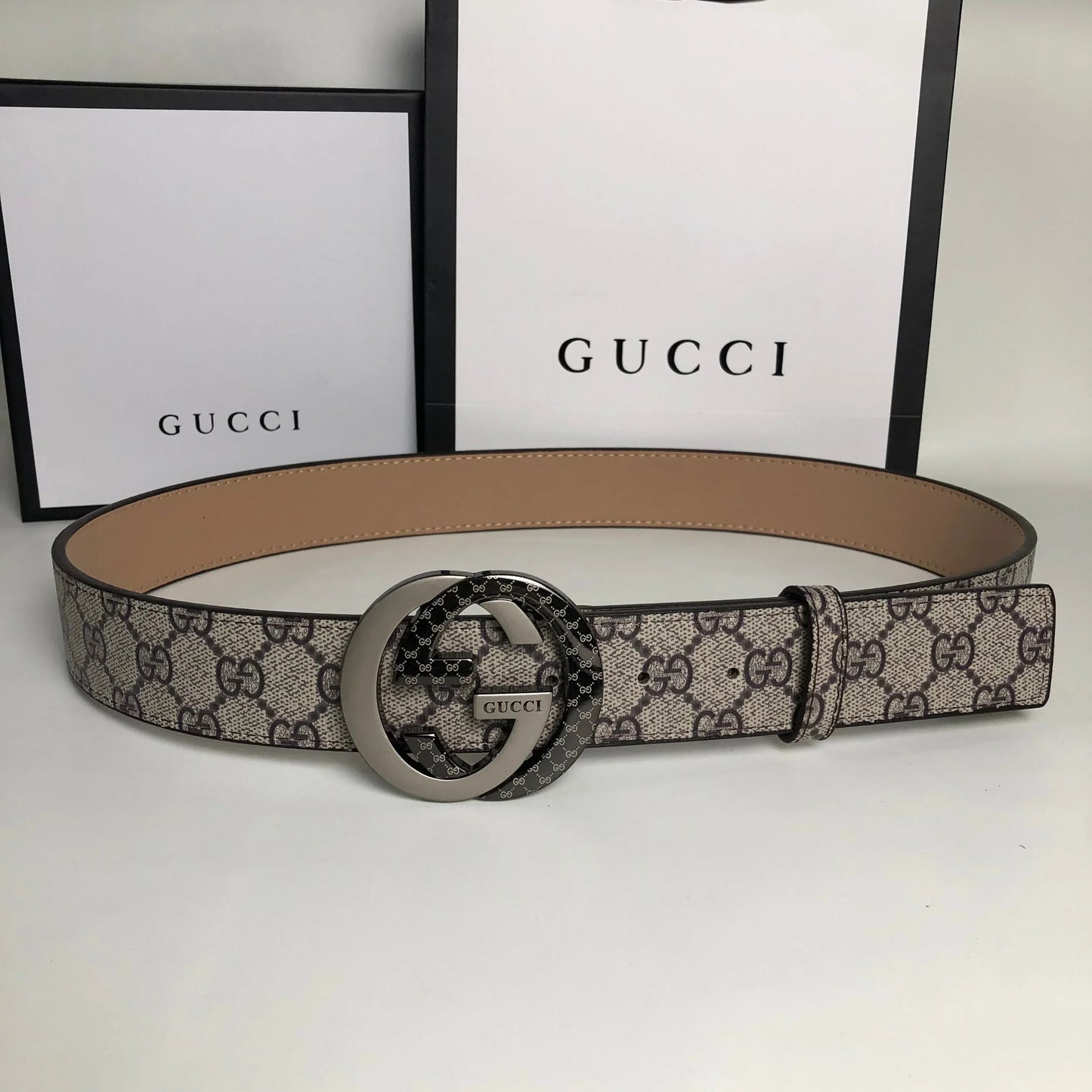 3 Colors printed letter leather belt