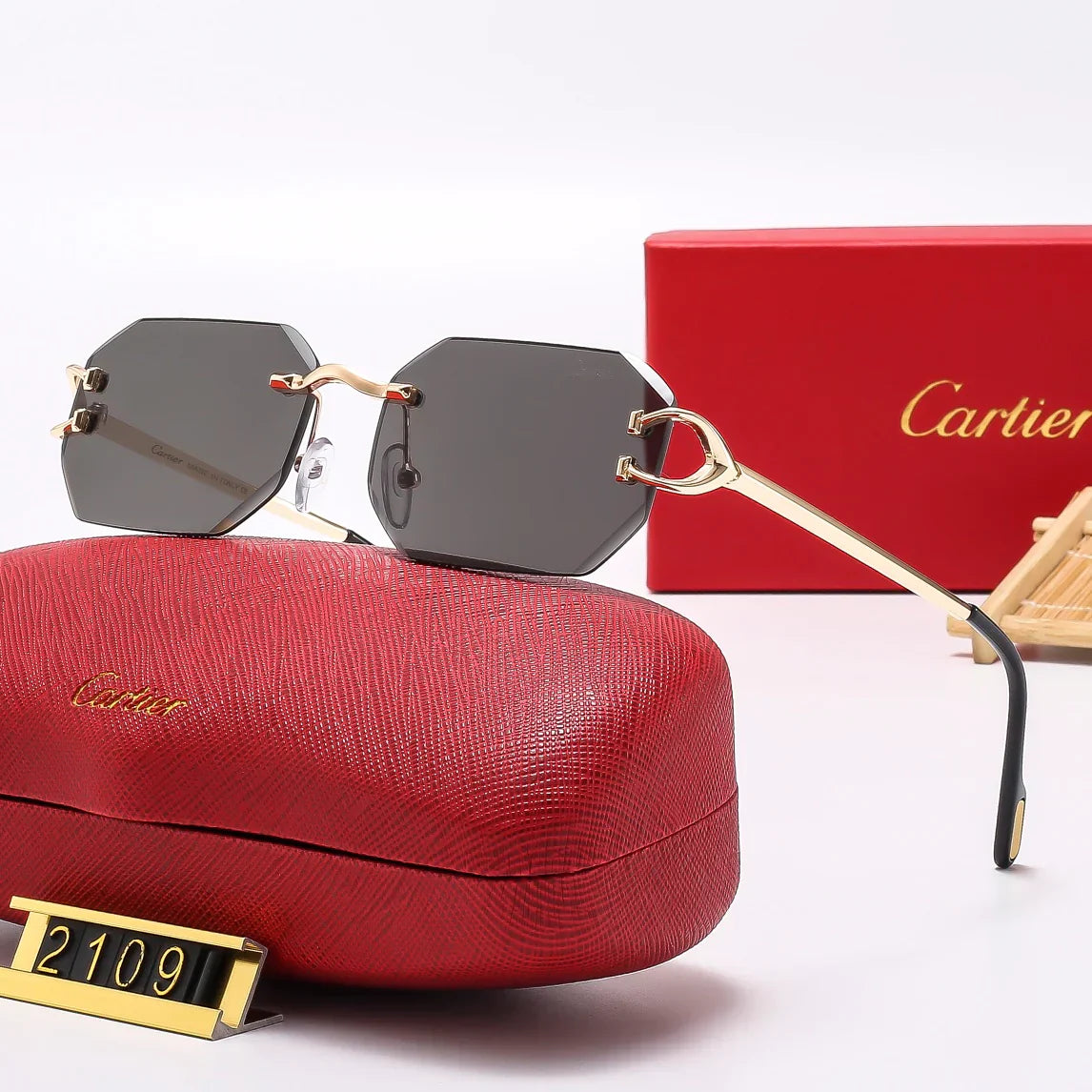 5 Colors Fashion Frameless Sunglasses 2109