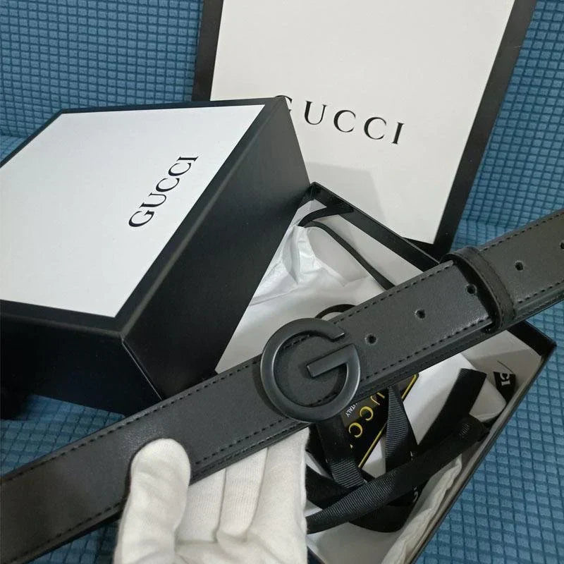 3 Colors Single G Black Leather Belt