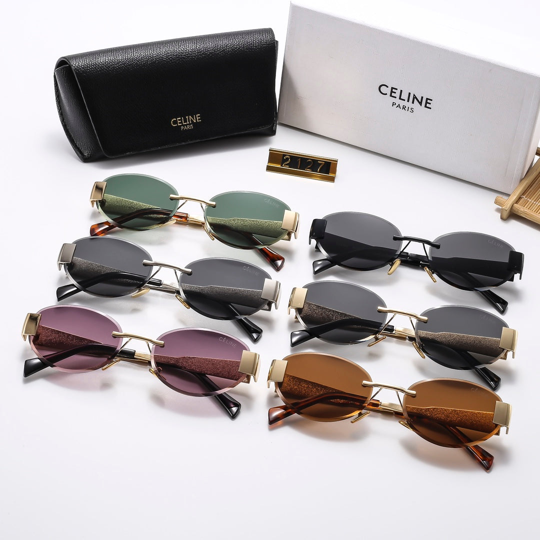 Oval-frametone METAL SUNGLASSES