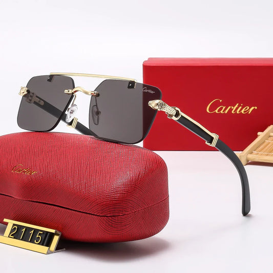 5 Colors Frameless leopard sunglasses 2115