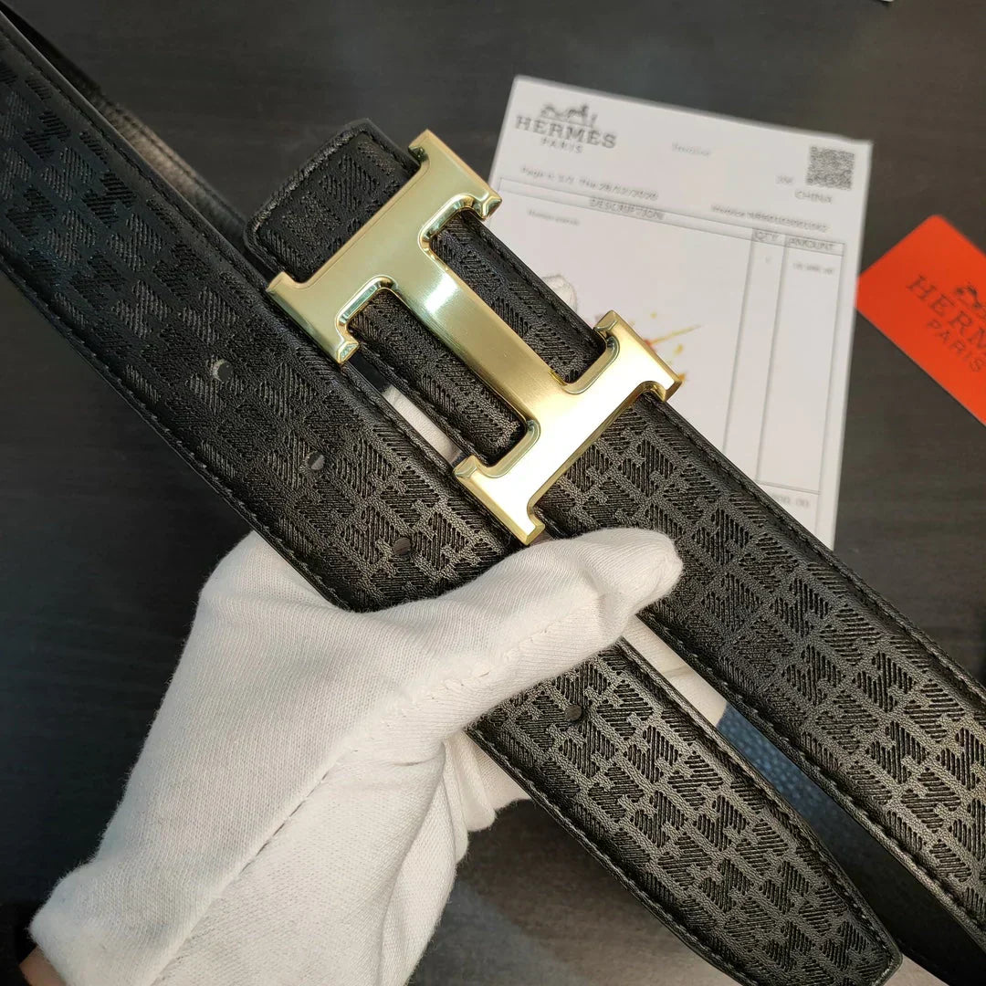 2 Colors printed leather belt