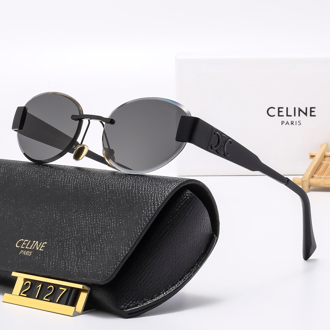 Oval-frametone METAL SUNGLASSES