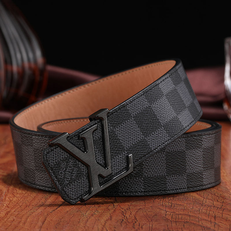3 Colors   printed letter leather belt