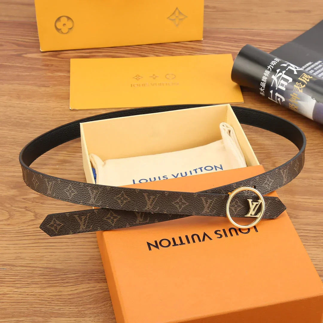 Reversible Solid Calfskin Belt Width 2.0cm