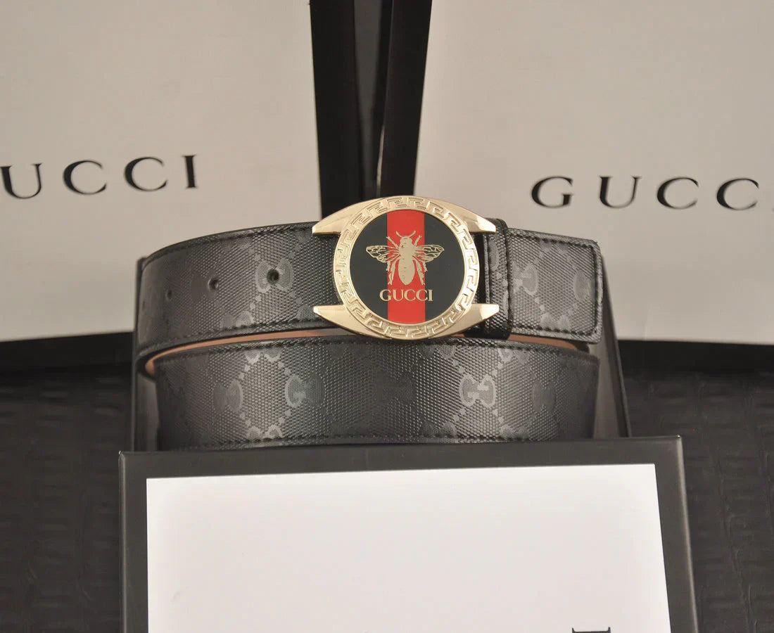 2 Colors printed letter leather belt