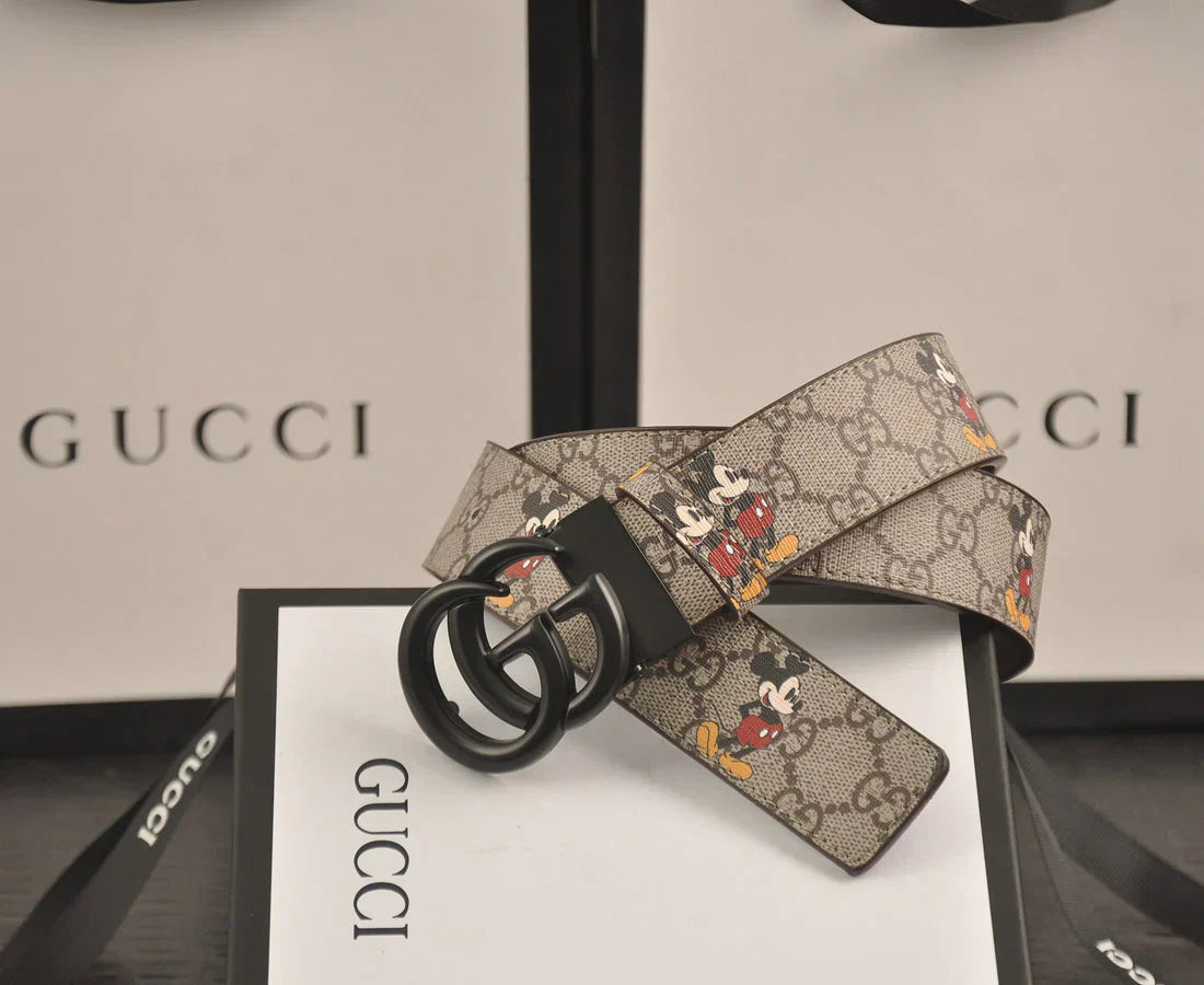 3-color double G Mickey Mouse print belt