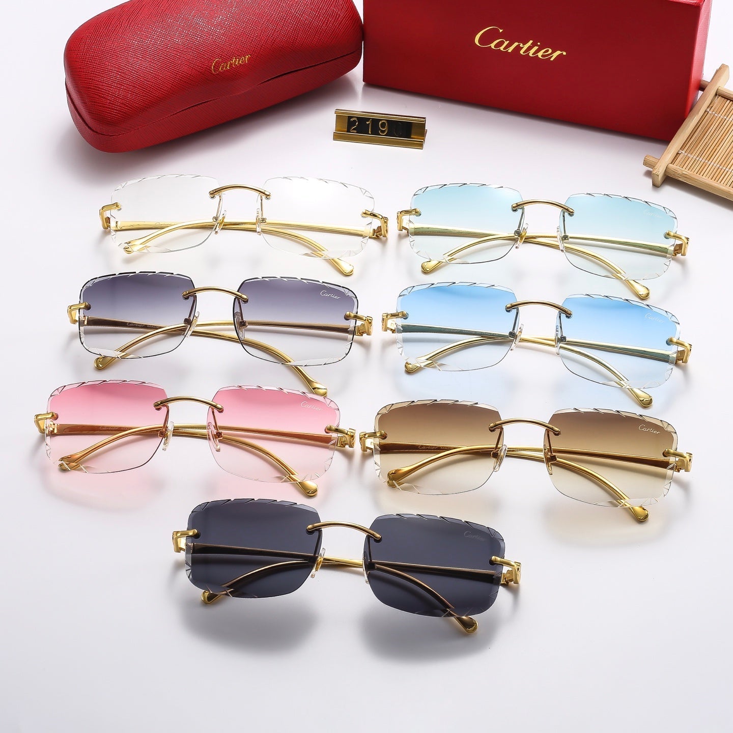 Fashion Square  Frameless Sunglasses 2190