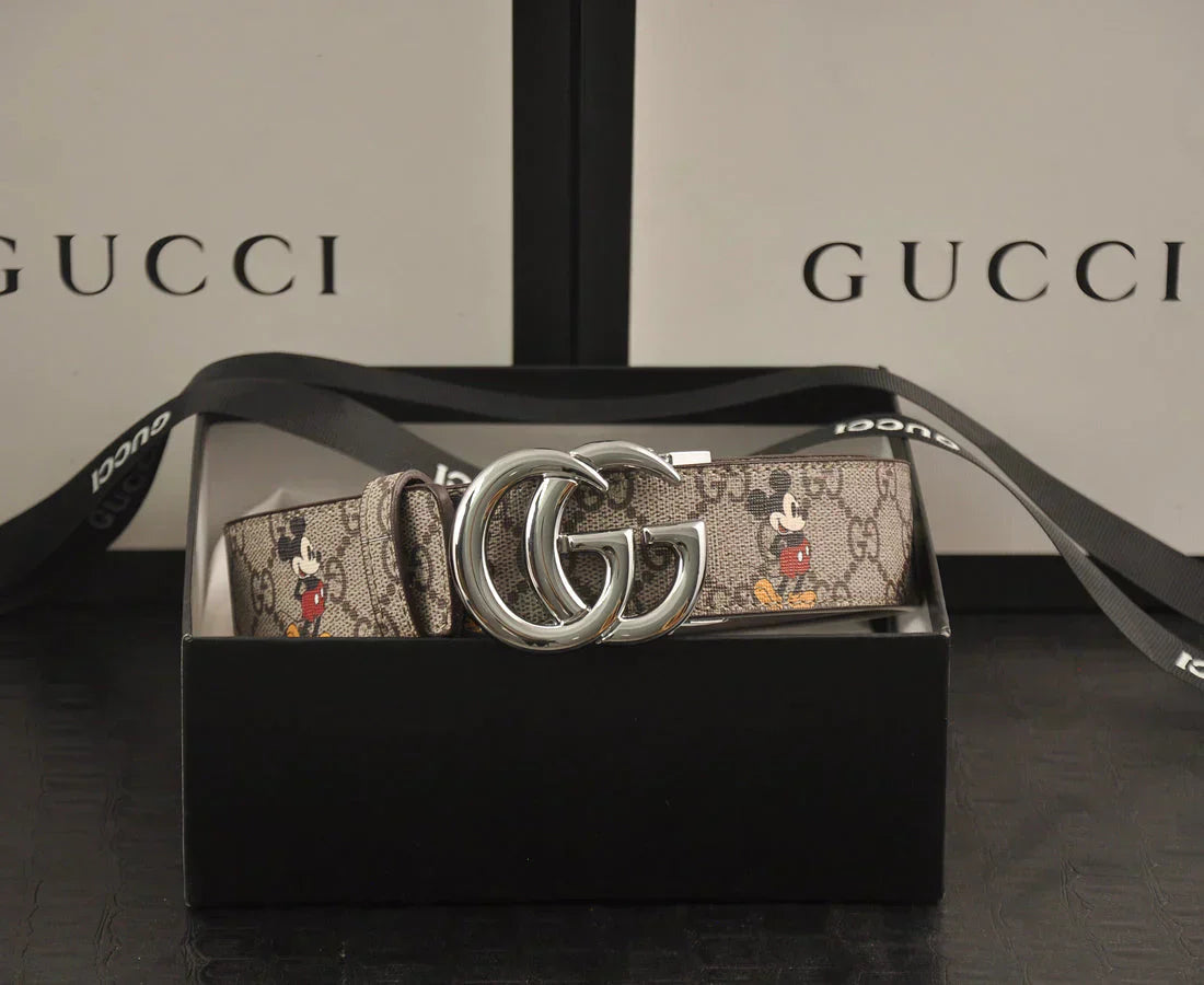 3-color double G Mickey Mouse print belt