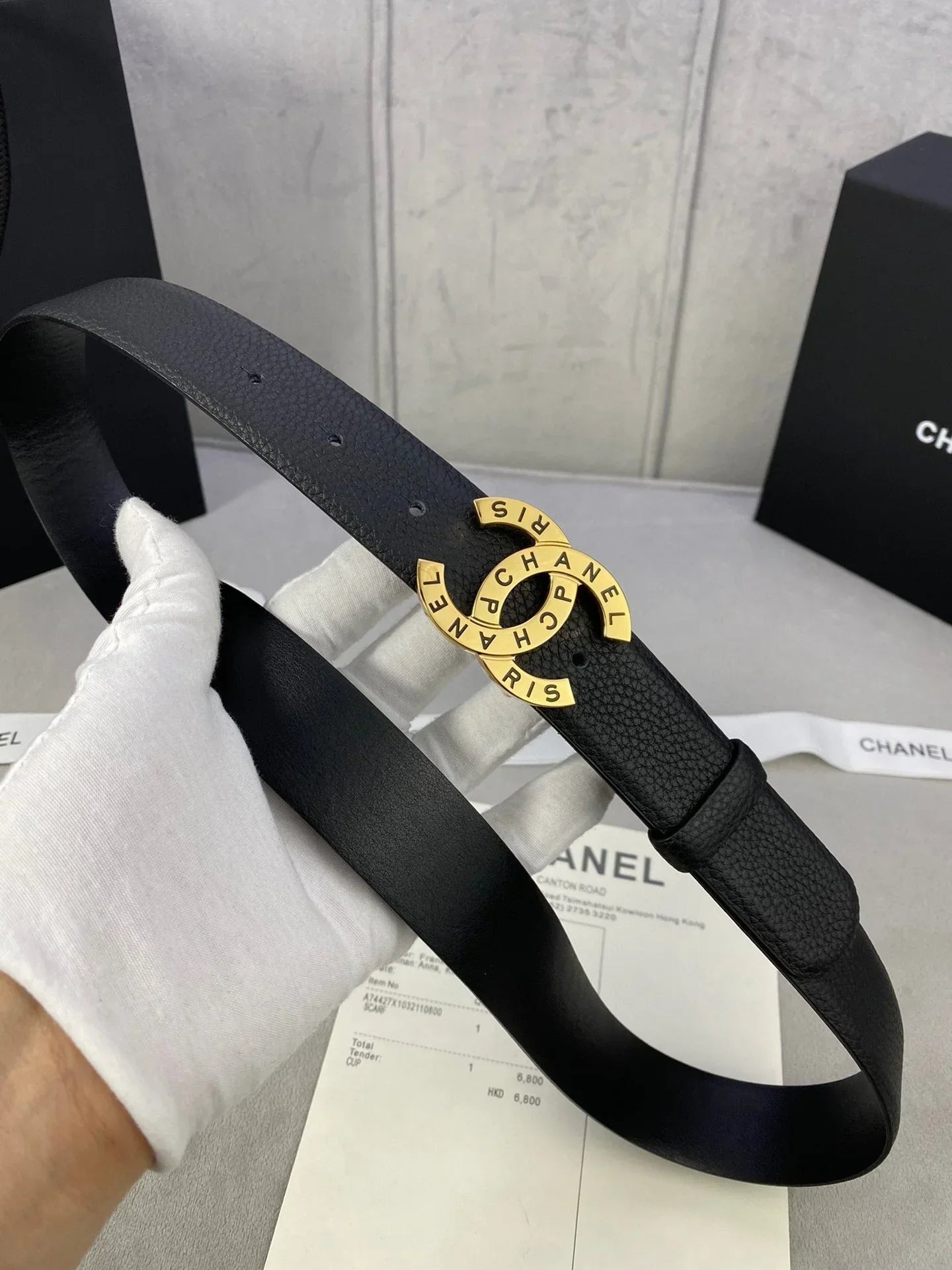 Pebbled cowhide leather belt with diamond steel buckle 3cm