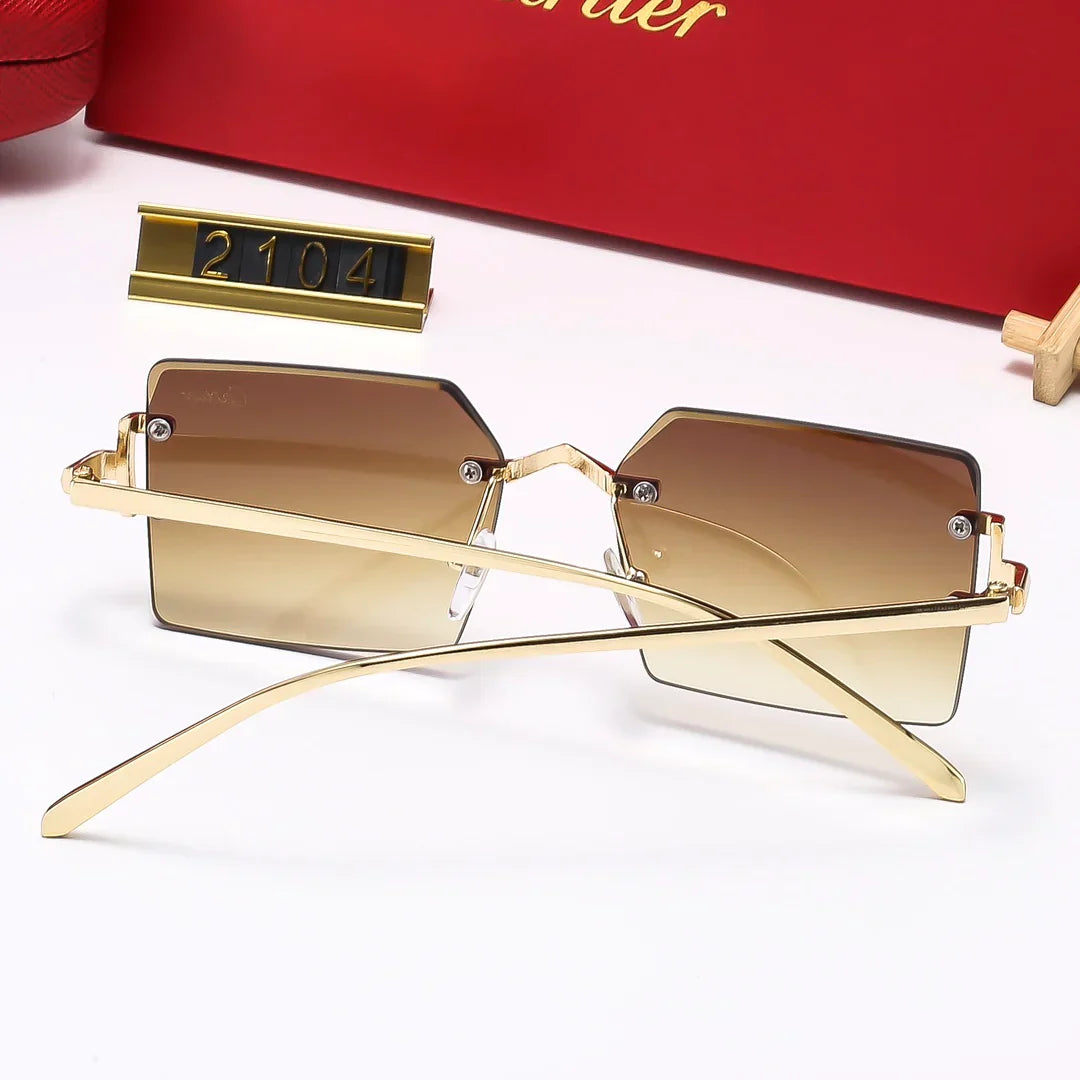Square stylish frameless sunglasses 2106