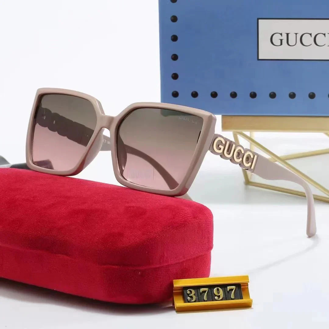 Retro large frame square sunglasses