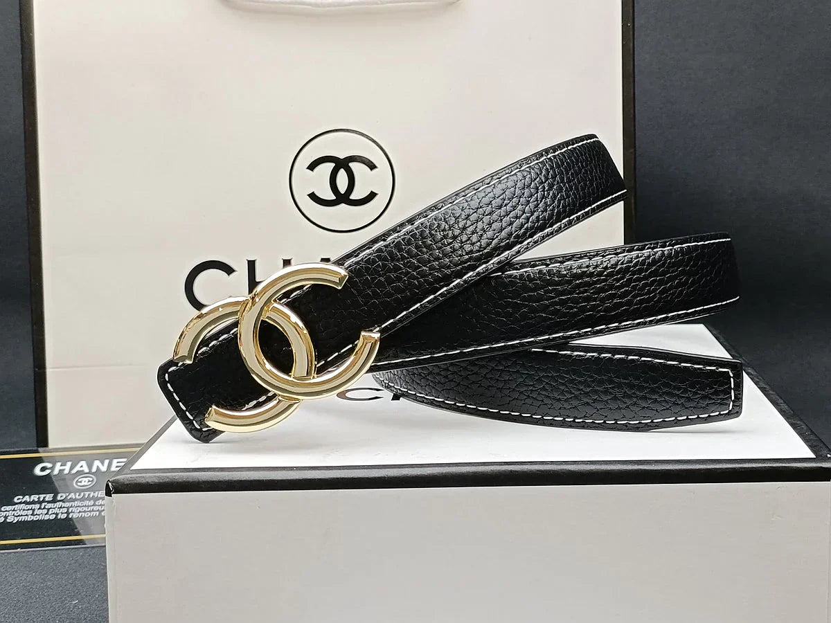 8 Colors   double C multi-color lychee leather belt