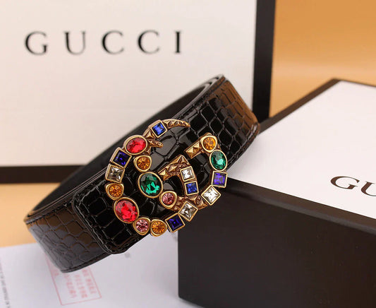 2   double G irregular colored diamond belts