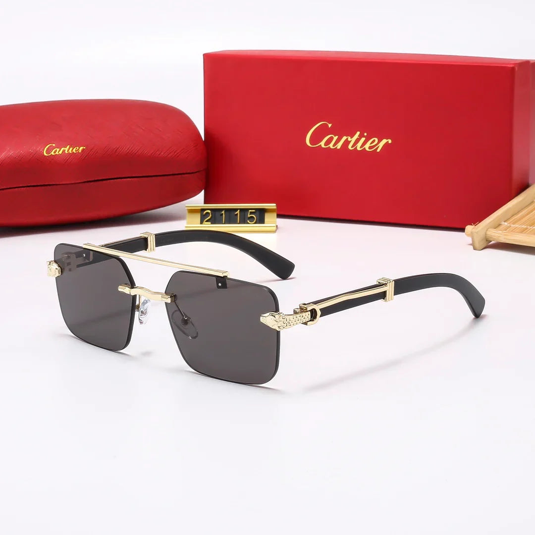 5 Colors Frameless leopard sunglasses 2115