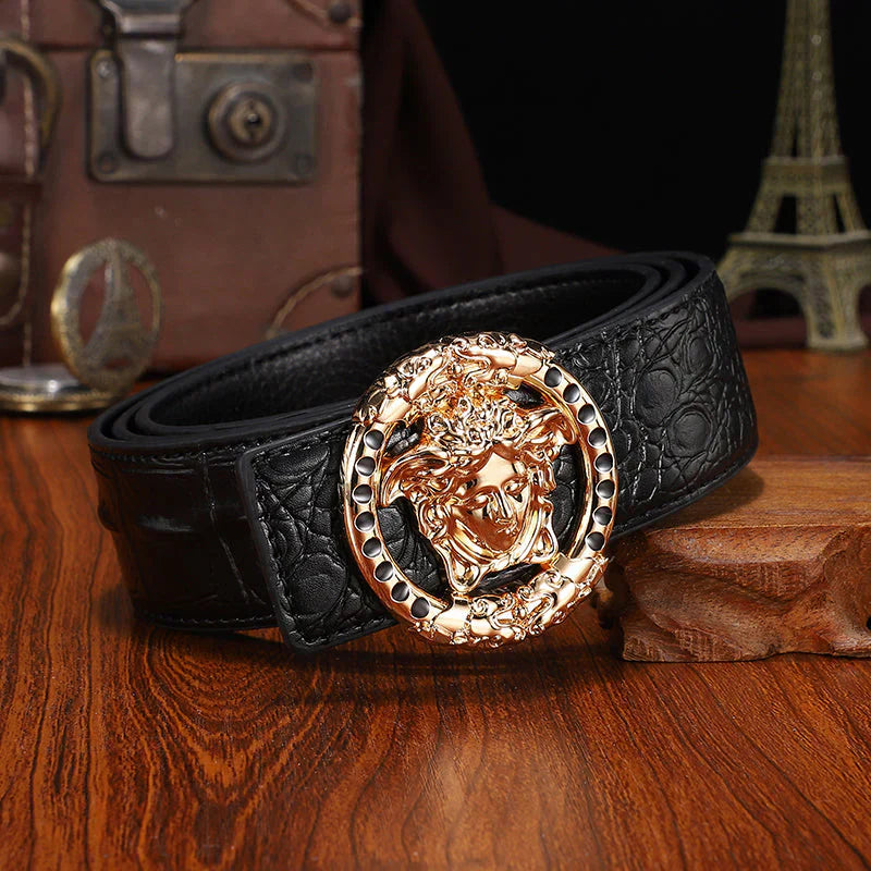 Medusa Biggie Leather Fashion Belt